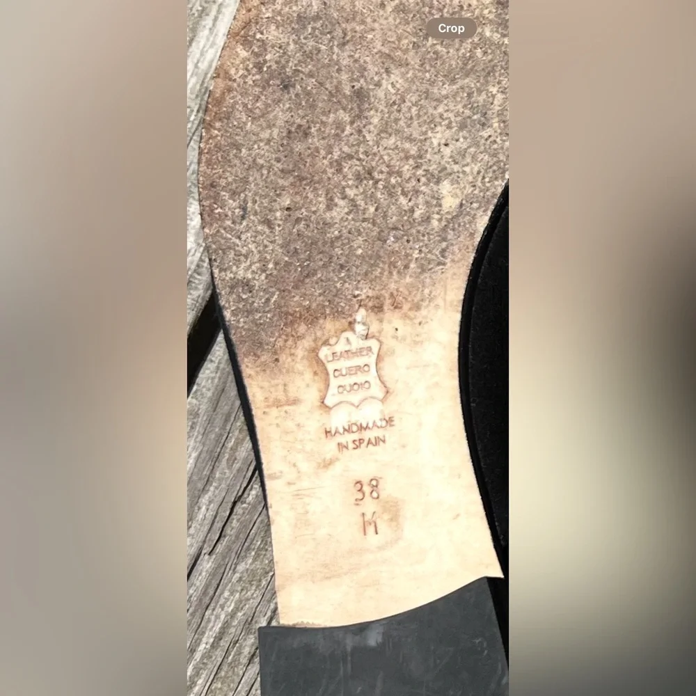 Margaux The Bow Mule, black suede & ribbon, size 38 but fits a 6.5 maybe a 7. - Picture 7 of 7